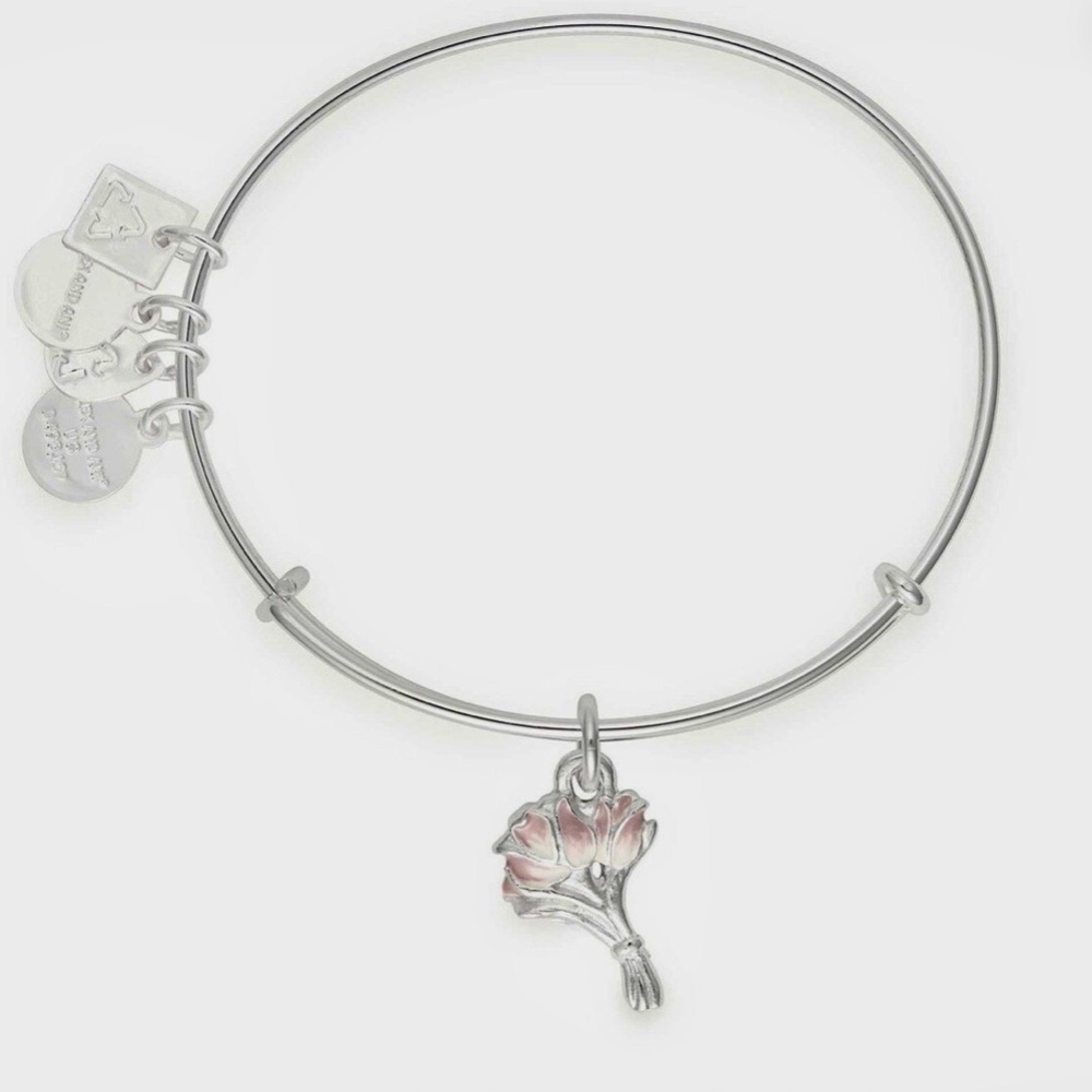 🎉HP 🎉Alex And Ani Charity By Design Pink Tulips Bracelet NWT